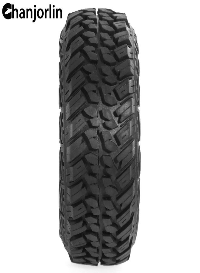 Chanjorlin 1.9 RC Tires 1/10 Soft Rubber All Terrain Crawler Tyres OD 4.65 for 1:10 Rock Mud Crawler Car Traxxas TRX4 Axial SCX10 II RC4WD D90 TF2 Tamiya CC01 Gen8 1.9 inch Beadlock Wheels Rims - Image 4